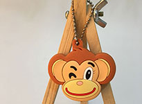 PVC動物表情鑰匙套